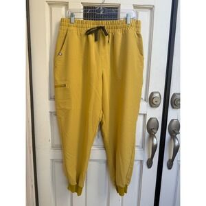 FIGS Technical Collection Women's Mustard PO 1969 Jogger Scrub Pants XL Petite